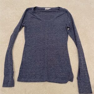 Women’s heather blue long sleeve shirt- size small from forever 21